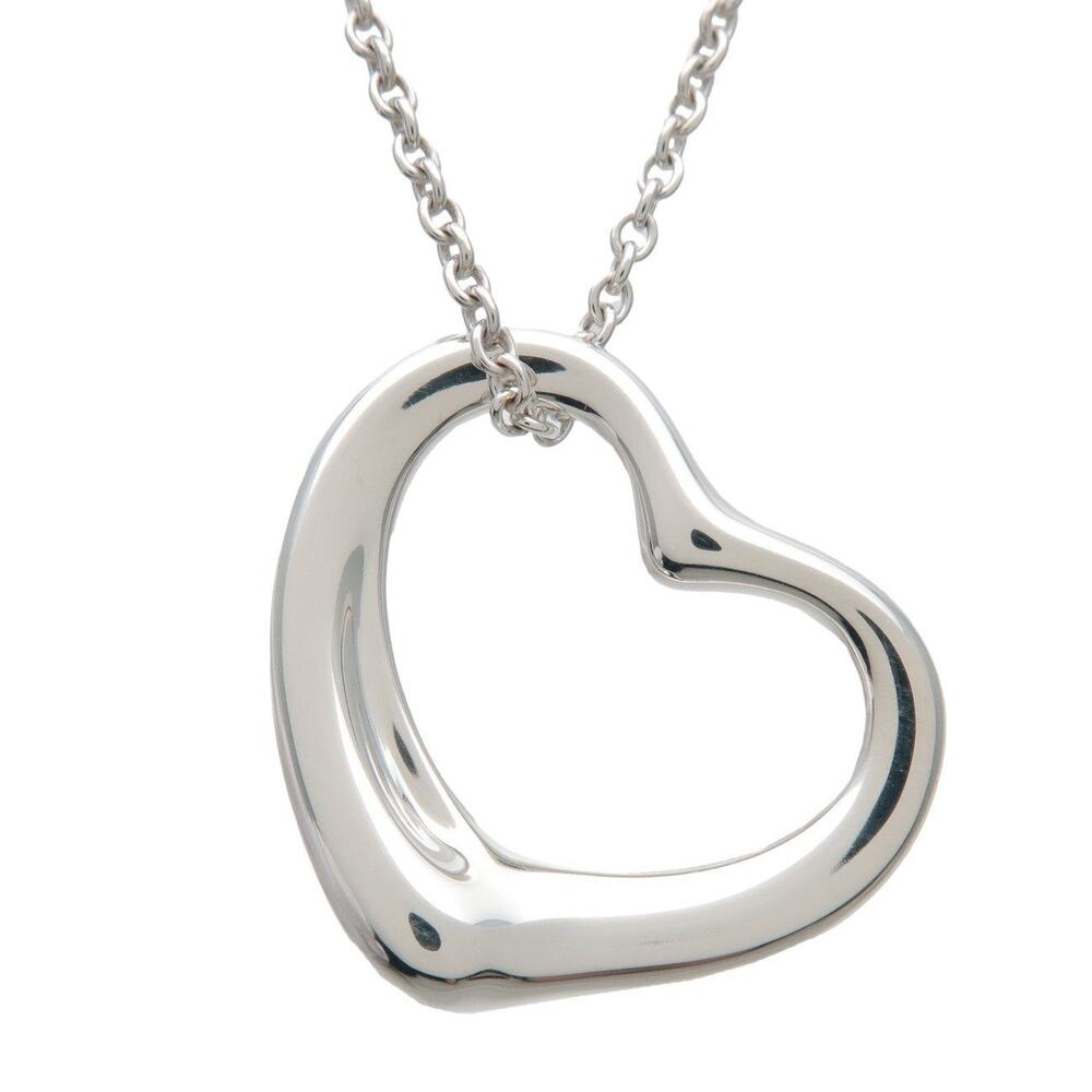 Tiffany & Co. Elsa Peretti Open Heart 22mm Sterling Silver Necklace